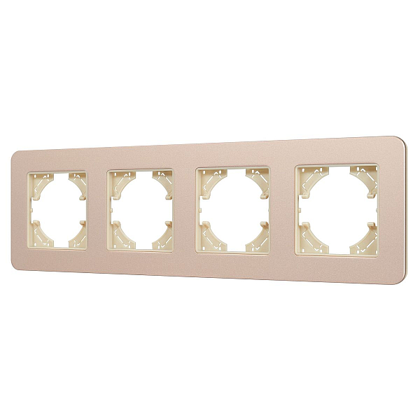 Рамка на 4 поста алюминиевая Arlight FRM-AKIRY-SFAL-4-GD 049745