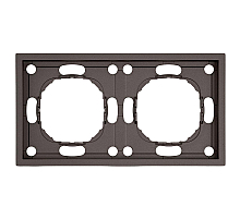 Рамка 2-местная Stekker Эмили PFR00-5002-09 антрацит soft touch 49937