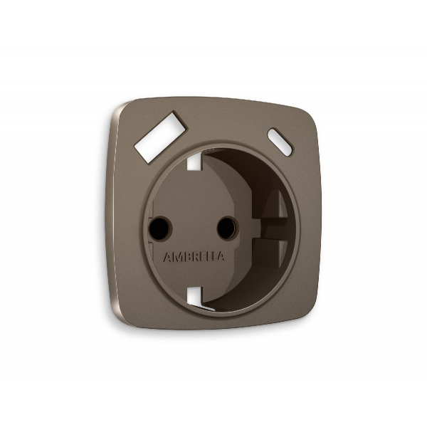 Лицевая панель для розетки с/з со шторками 2USB A+C Ambrella Volt Omega OP6400 Лицевая панель для розетки с/з со шторками 2USB A+C Ambrella Volt Omega OP6400