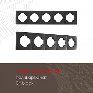 Рамка пятиместная Arte Milano 502.04-5.black