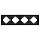 Рамка пластиковая на 4 поста Arlight FRM-TENDO-SFPL-4-BK 054654