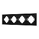 Рамка пластиковая на 4 поста Arlight FRM-TENDO-SFPL-4-BK 054654