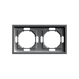 Рамка 2-местная Stekker Эмили PFR00-5002-09 антрацит soft touch 49937