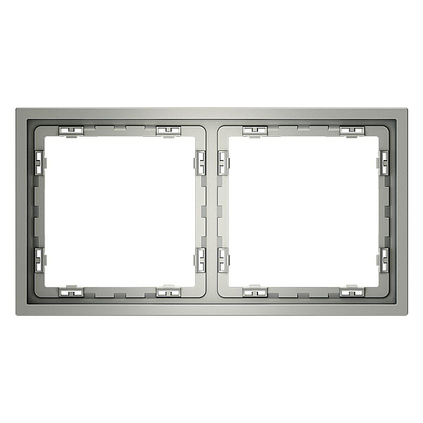 Рамка пластиковая Voltum S70 на 2 поста, (сталь) VLS100205