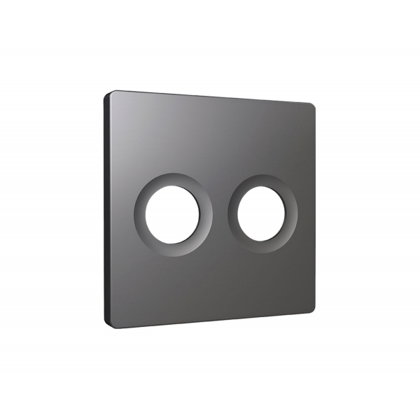 Лицевая панель Alfa (Антрацит серый) для TV двойной розетки Quant Ambrella Volt AP6633