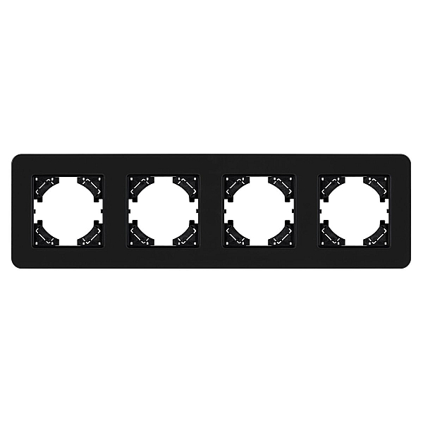 Рамка на 4 поста стеклянная Arlight FRM-OMALI-SFGS-4-BK 049717