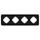 Рамка на 4 поста стеклянная Arlight FRM-OMALI-SFGS-4-BK 049717