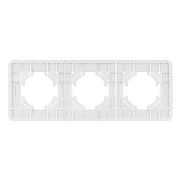 Рамка на 3 поста стеклянная Arlight FRM-OMALI-SFGS-3-WH 049712