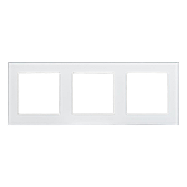 Рамка трехместная Arlight FRM-GLARE-GS-3-WH 043799