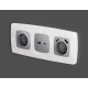 Лицевая панель для розетки 2USB тип A+C Ambrella Volt Omega OP5110