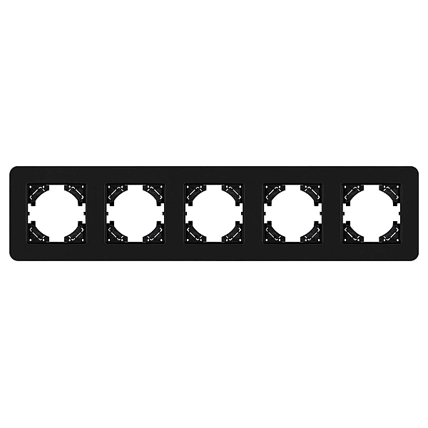 Рамка на 5 постов стеклянная Arlight FRM-OMALI-SFGS-5-BK 049721