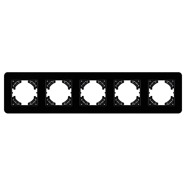 Рамка на 5 постов стеклянная Arlight FRM-OMALI-GS-5-BK 049705