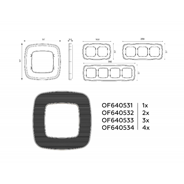 Рамка одноместная Ambrella Volt Coint OF640531 Рамка одноместная Ambrella Volt Coint OF640531