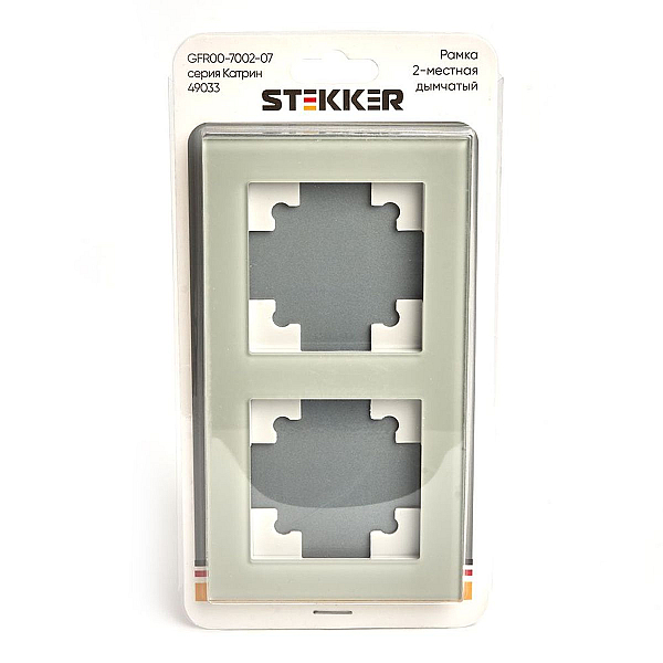Рамка 2-постовая Stekker Катрин дымчатый GFR00-7002-07 49033