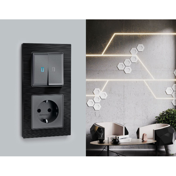 Рамка двухместная Ambrella Volt Platos AF550502 Рамка двухместная Ambrella Volt Platos AF550502
