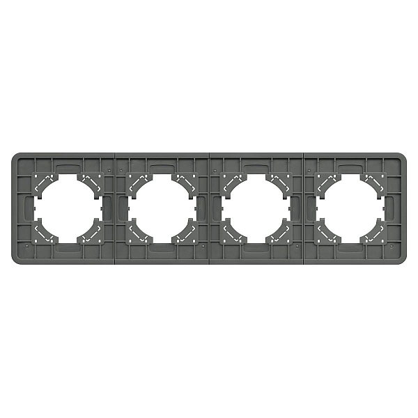 Рамка на 4 поста стеклянная Arlight FRM-OMALI-SFGS-4-GR 049718