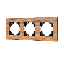 Рамка на 3 поста из натурального дерева Arlight FRM-XSILO-WD-3-SNL 051276