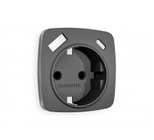 Лицевая панель для розетки с/з со шторками 2USB A+C Ambrella Volt Omega OP6600