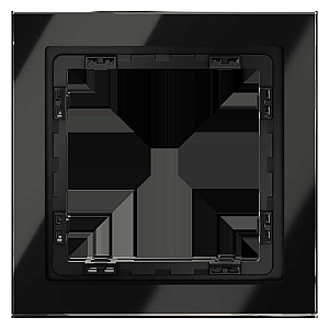 Рамка на 1 пост Voltum S70 VLS110108 (черный,стекло)
