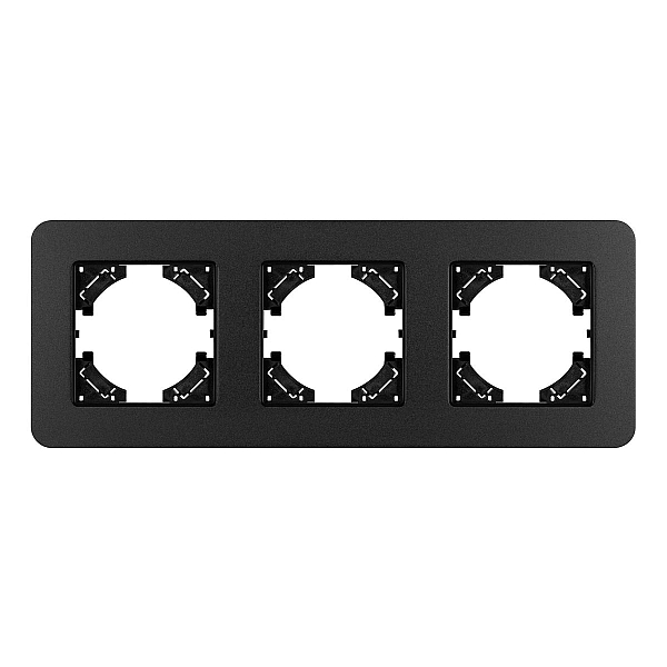 Рамка на 3 поста алюминиевая Arlight FRM-AKIRY-SFAL-3-BK 049741