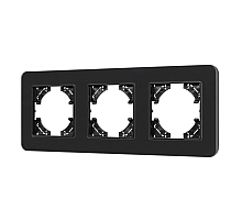 Рамка на 3 поста стеклянная Arlight FRM-OMALI-SFGS-3-BK 049713