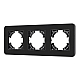 Рамка на 3 поста стеклянная Arlight FRM-OMALI-SFGS-3-BK 049713