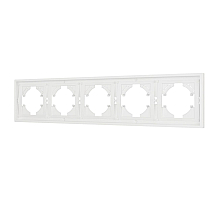 Рамка пластиковая на 5 постов Arlight FRM-TENDO-SFPL-5-WH 054660