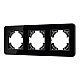 Рамка на 3 поста стеклянная Arlight FRM-OMALI-GS-3-BK 049697