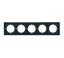 Рамка 5-местная Stekker Мия PFR00-3005-05 черный бархат 50465