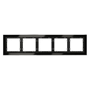 Рамка на 5 постов Voltum S70 VLS110508 (черный,стекло)
