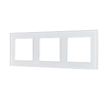 Рамка трехместная Arlight FRM-GLARE-GS-3-WH 043799