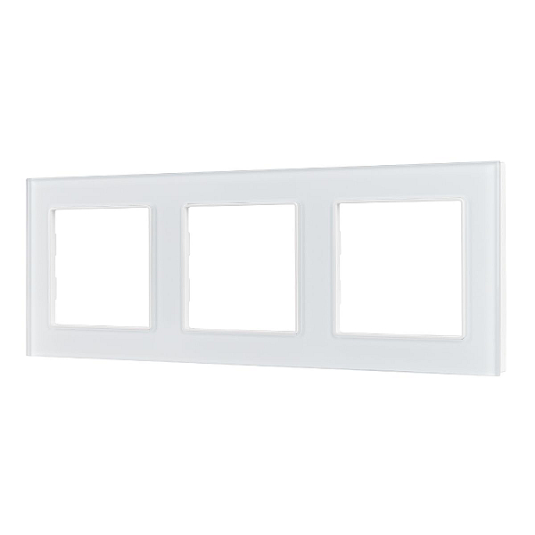 Рамка трехместная Arlight FRM-GLARE-GS-3-WH 043799