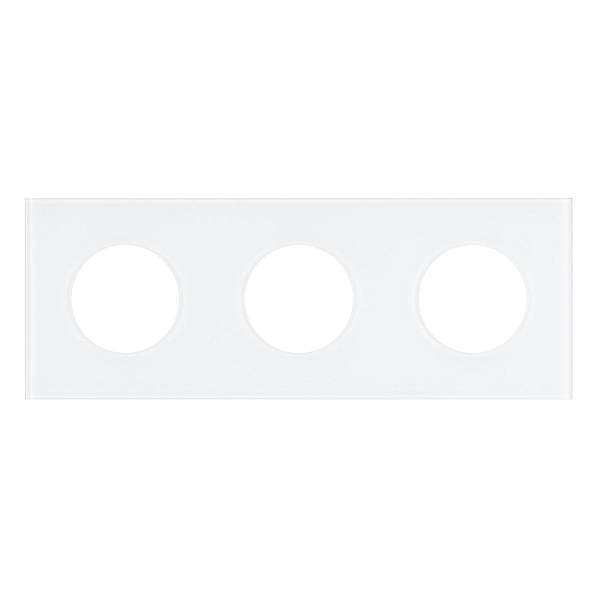 Рамка стеклянная на 3 поста Arlight FRM-GLARE-GC-3-WH 043838