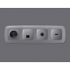 Лицевая панель для компьютерной/телефонной розетки RJ-45/RJ-11 Ambrella Volt Omega OP5120