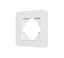 Рамка стеклянная на 1 пост Arlight FRM-OMALI-SFGS-1-WH 049675