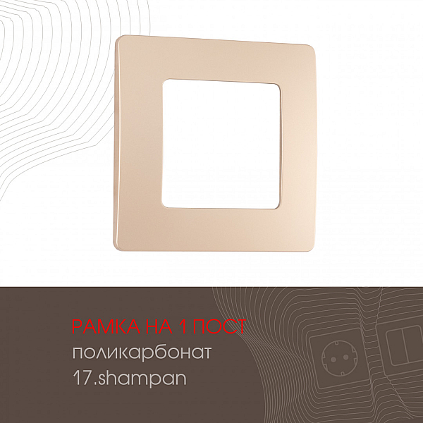 Рамка одноместная Arte Milano 517.17-1.shampan