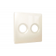 Лицевая панель Alfa (Бежевый глянец) для TV двойной розетки Quant Ambrella Volt AP3133