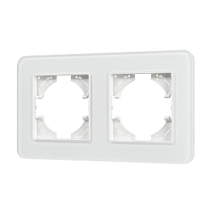 Рамка на 2 поста стеклянная Arlight FRM-OMALI-SFGS-2-WH 049708
