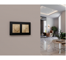 Лицевая панель Alfa (Шампань) для терморегулятора теплого пола Quant Ambrella Volt AP6057