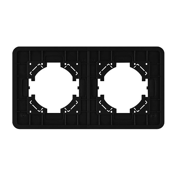Рамка на 2 поста алюминиевая Arlight FRM-AKIRY-AL-2-BK 049725