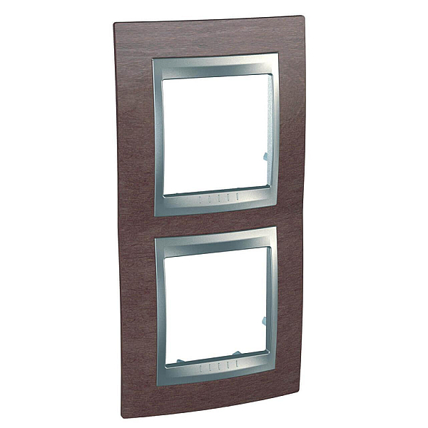 Рамка 2-постовая вертикальная Schneider Electric Unica Top MGU66.004V.0M4