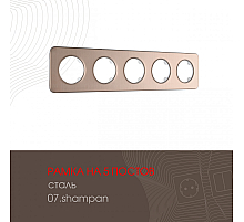 Рамка пятиместная Arte Milano 502.07-5.shampan
