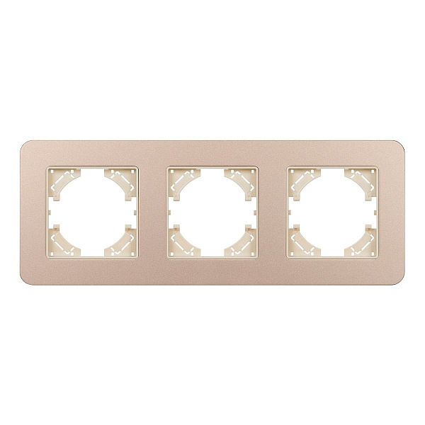 Рамка на 3 поста алюминиевая Arlight FRM-AKIRY-SFAL-3-GD 049742