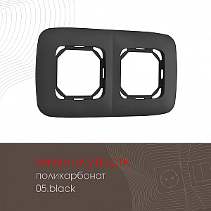 Рамка двухместная Arte Milano 505.05-2.black