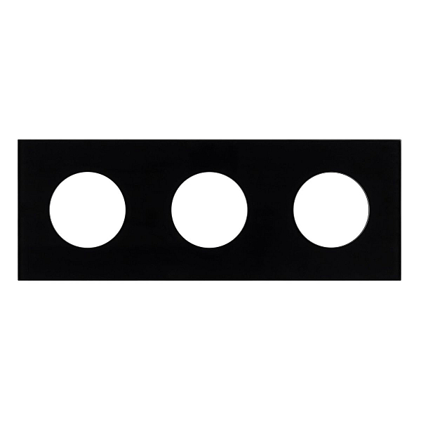 Рамка стеклянная на 3 поста Arlight FRM-GLARE-GC-3-BK 043839