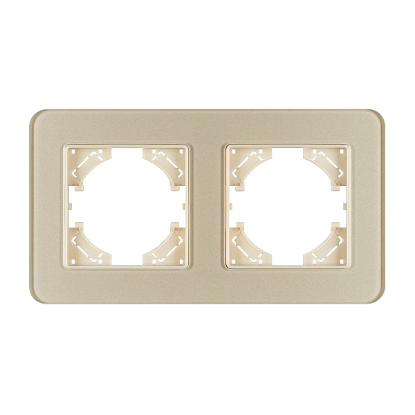 Рамка на 2 поста стеклянная Arlight FRM-OMALI-SFGS-2-GD 049711
