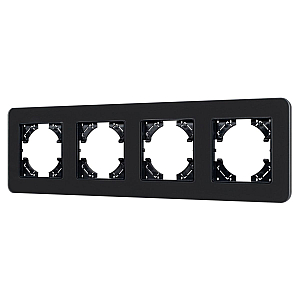 Рамка на 4 поста стеклянная Arlight FRM-OMALI-SFGS-4-BK 049717