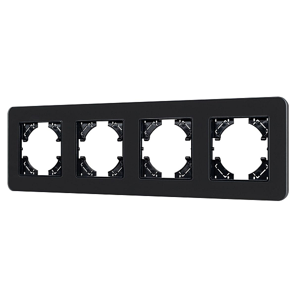 Рамка на 4 поста стеклянная Arlight FRM-OMALI-SFGS-4-BK 049717