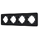 Рамка на 4 поста стеклянная Arlight FRM-OMALI-SFGS-4-BK 049717