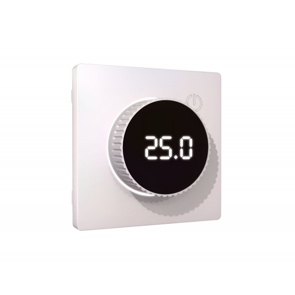 Лицевая панель Alfa (Жемчуг) для терморегулятора теплого пола с цифровым дисплеем Quant Ambrella Volt AP2058